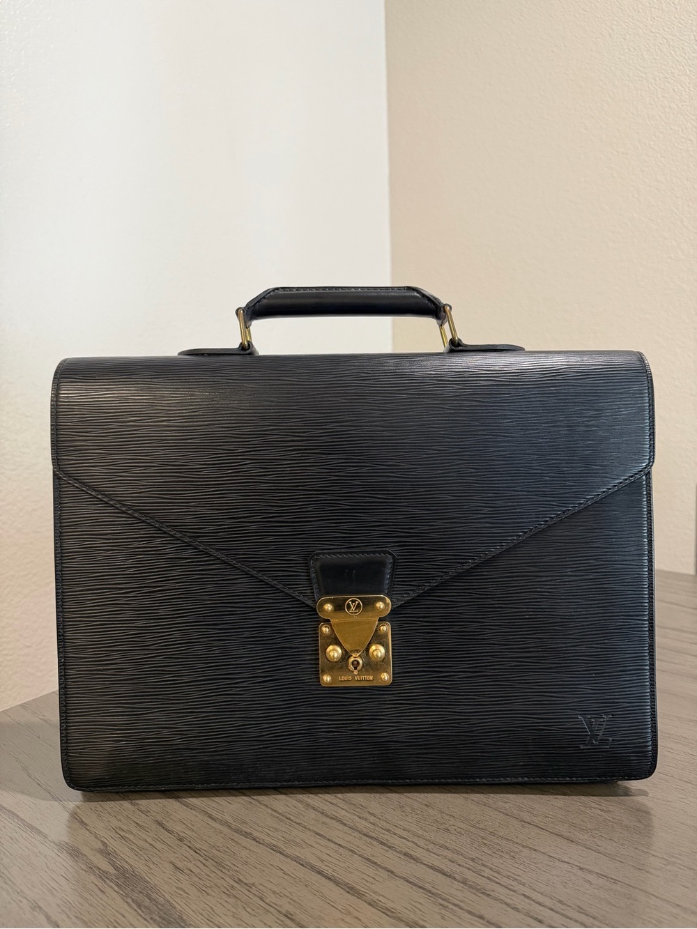 Louis Vuitton Black Epi Leather Briefcase